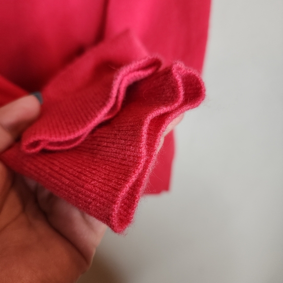 NWT Tahari 100% Cashmere Pink Coral Crewneck Sweater Womens Sz Medium - Picture 10 of 16